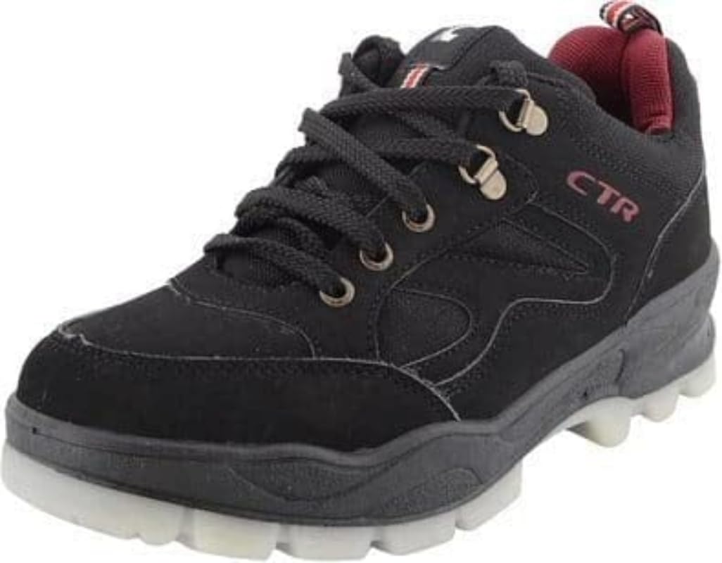 CTR Trekking Shoes Anti-Skid Hiking, Mountain Boots for Men and Women - OD-1 Black