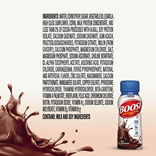 Boost Plus Complete Nutritional Drink, Rich Chocolate, 8 Ounce Bottle (Pack Of 12) #TOP3