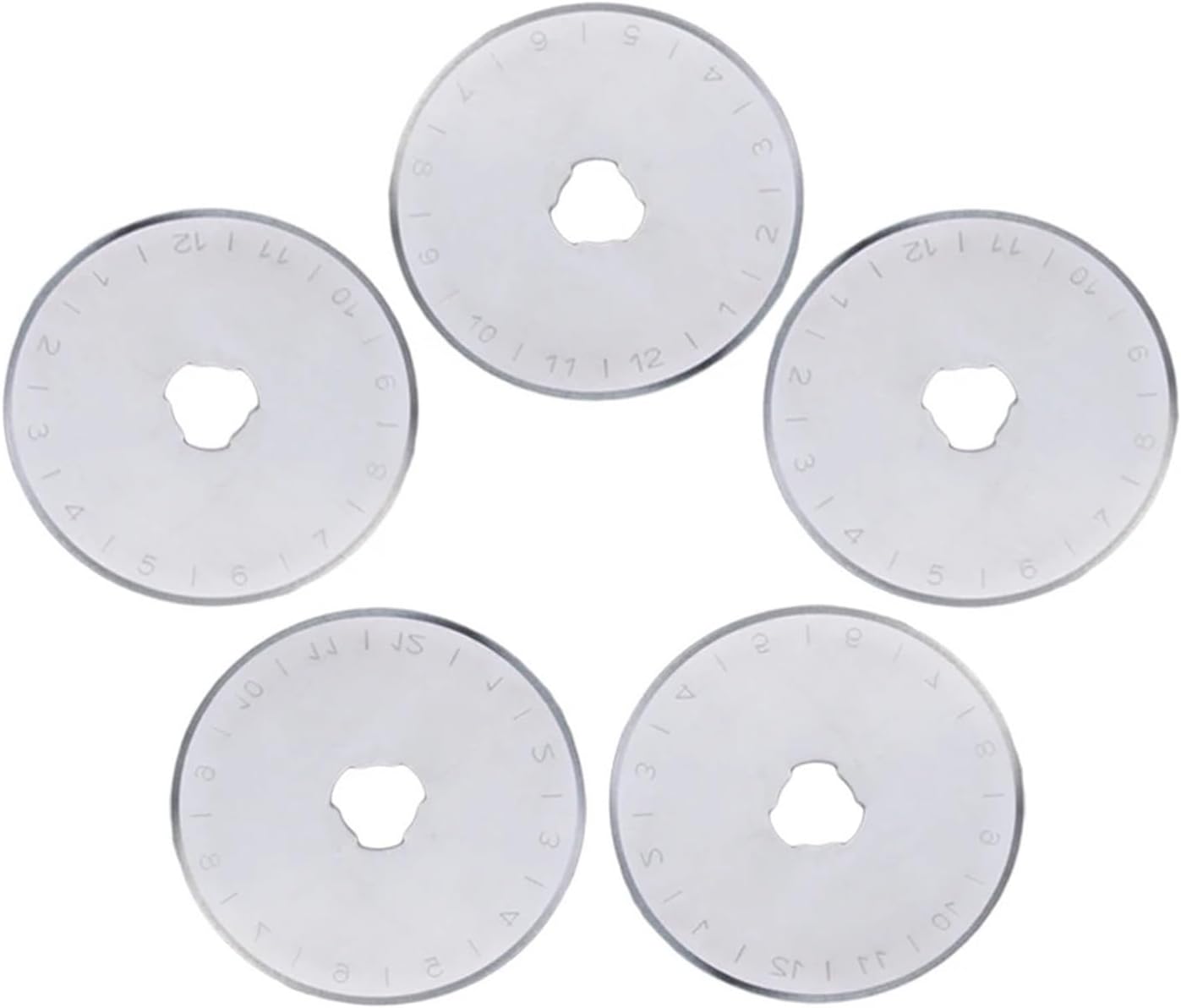 Quilting Rotary Cutter Blades 35 Pcs 45mm Rotary Blades for Patchwork Fabric, Steel Circular Cutter