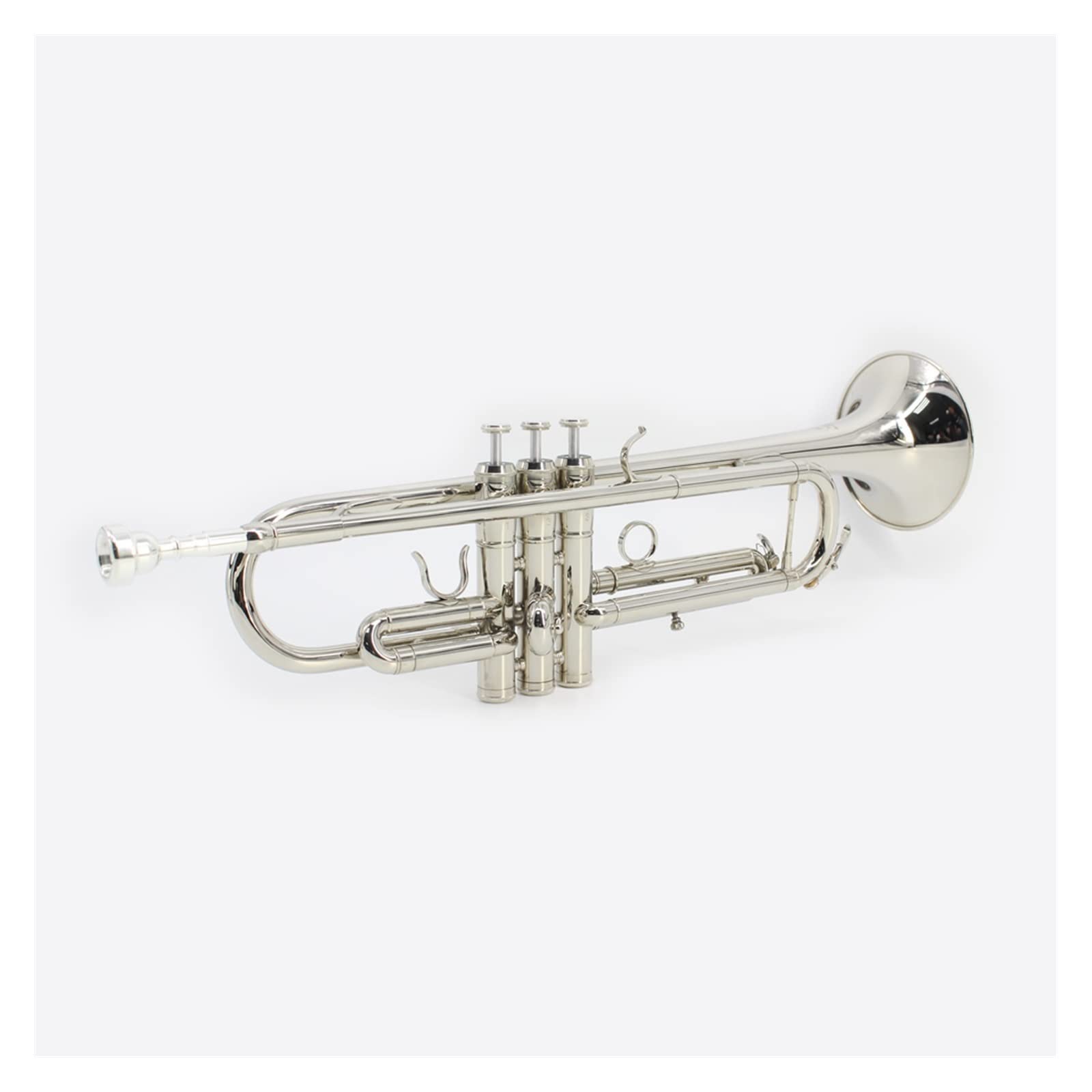 VSOLS Trompete BB Flache Messinginstrumente mit Mundstück von Case Handschuhen (Color : Silver)