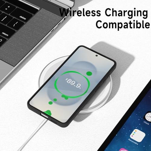 Image of DIZORO Microfiber Candy Case Compatible with Samsung S26 Plus 5G Smooth Touch Cushion Liquid Soft Silicone Gel Rubber Phone Cases Non-Slip Full Body Protective Shockproof Back Cover- Black