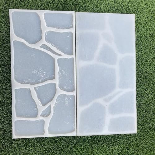 Formy do pieczątek betonowych na patio ogrodowe, wielokrotnego użytku, do dekoracyjnego wzoru kamienia, 60 x 30 cm