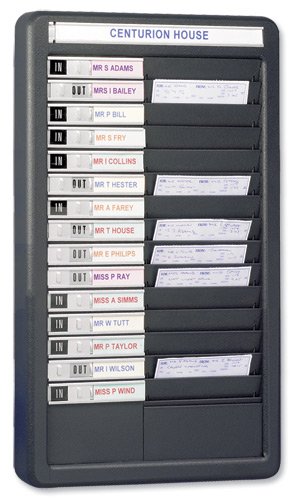 Combined Message Centre In and Out Board 15 Names W343xH515mm Ref 24511