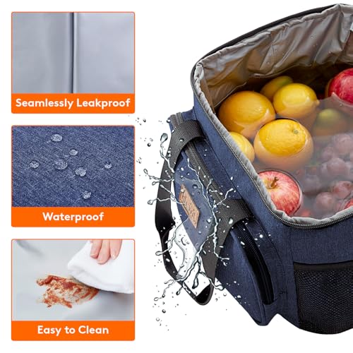Image of Lifewit Large Lunch Bag, Insulated Lunch Box, Soft Cooler Cooling Tote for Adult Men Women, Dark Blue 24-Can (15L)
