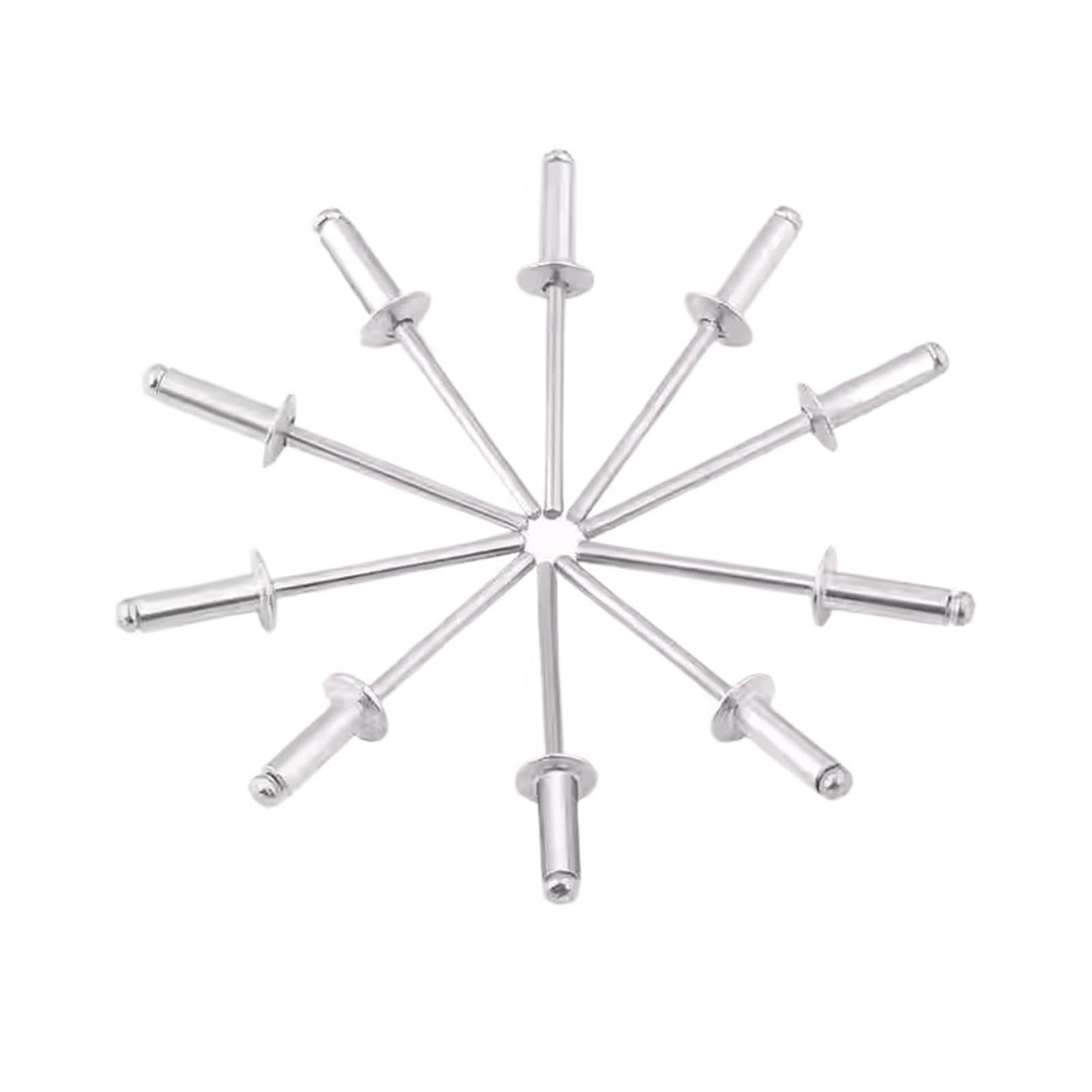Wyqxty 9Mm Blind Pop Rivet, Aluminium Blind Rivets M2-M6.4 4-35Mm Pack Of 150(,50Pcs M3.2)