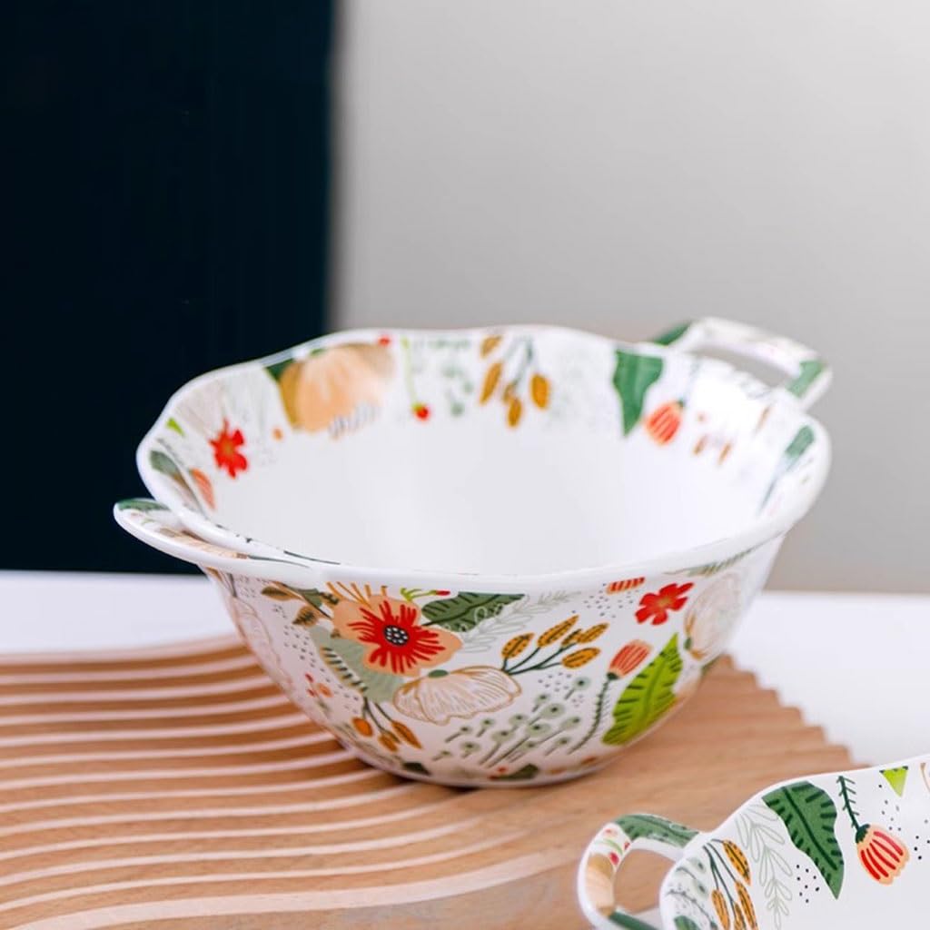 Miski na owoce domowe kolorowa chmura kwiat miska ceramiczna salon stolik kawowy miska na owoce restauracja podwójne ucho salaterka kosz na owoce i warzywa
