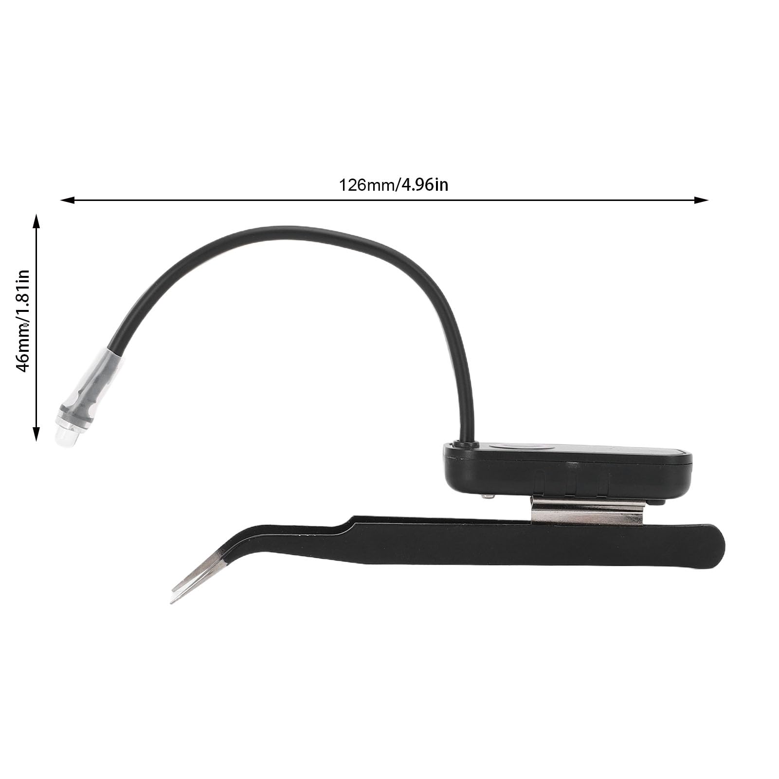 Fabater Pinzetta con Luce LED, Pinzetta per Innesto Ciglia, Luci per Estensione Ciglia per Sopracciglio, Salone di Bellezza, Trucco