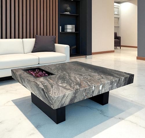 Image of The Attic Lorient Coffee Table, Coffee Table for Living Room, Solid Wood Centre Table, Modern Centre Table