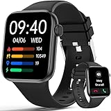 TaiSounds 2023 Upgrade Smart Watch (Answer/Make Call), 1.95' Display Smartwatch for Women Men, Fitness Tracker with Multi Modes, Step Calorie Counter, Sleep/Heart Rate Monitor Watch Black