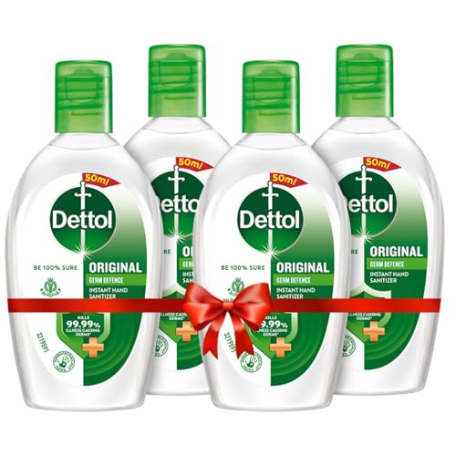 Dettol Original Instant Hand Sanitizer, 50ml Each (Pack of 4)