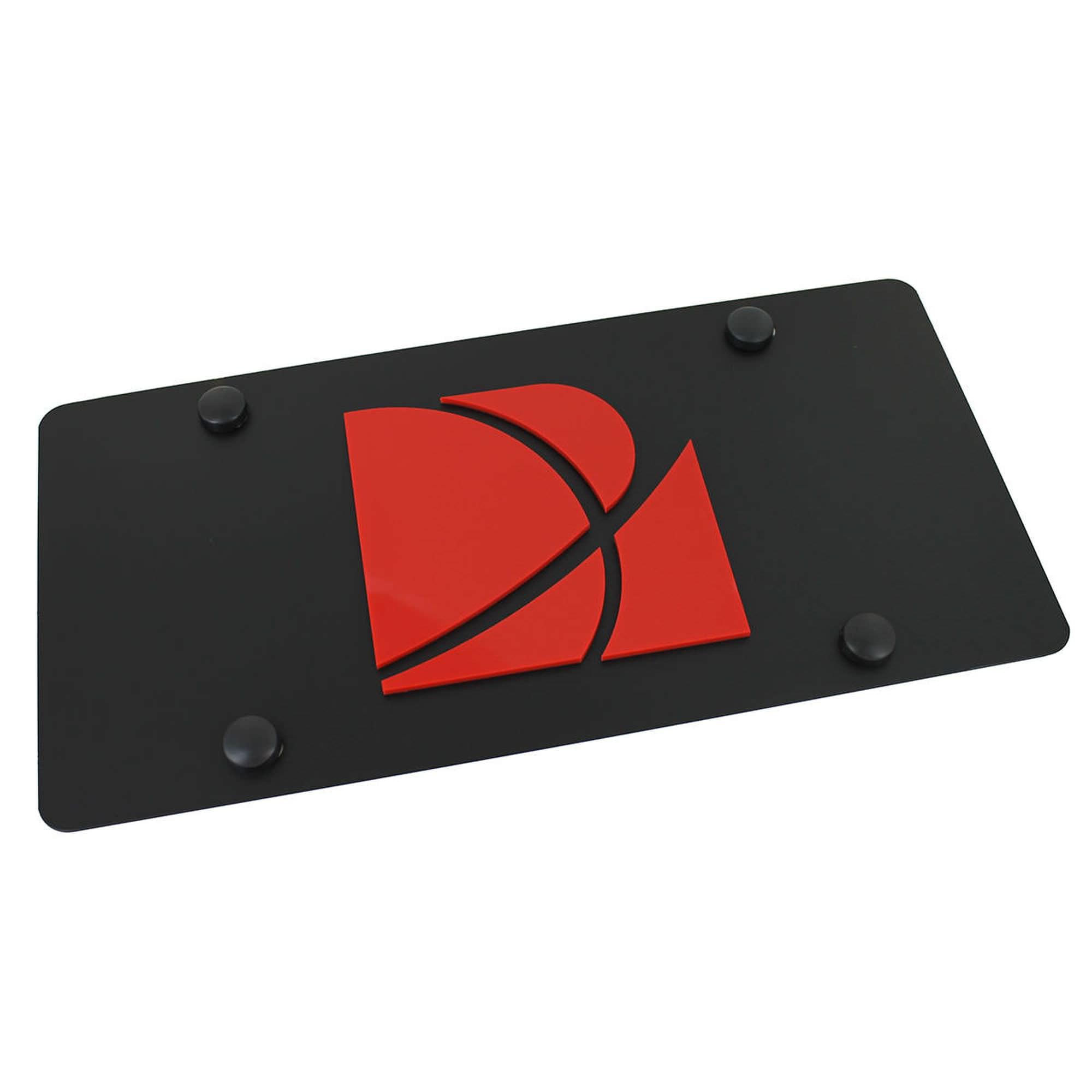Saturn License Plate on Black Steel
