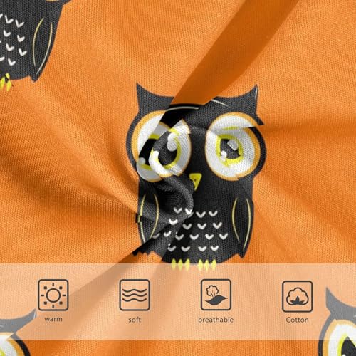 Cotton Toddler Underwear Floral Cute Cartoon Owls Orange Panties for Girl Fancy Kids Undies Briefs 2t3