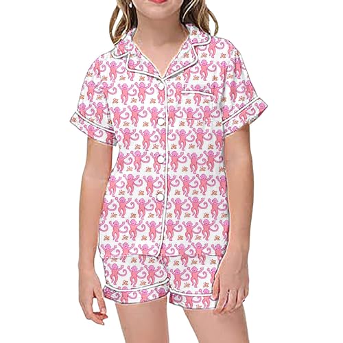 Monkey-Pajamas-Rabbit-Pjs-Shorts-Sets-2-Piece-Cute-Animals-Print-Floral-Nightwear-Lounge-Y2k-Sleepwear-Set