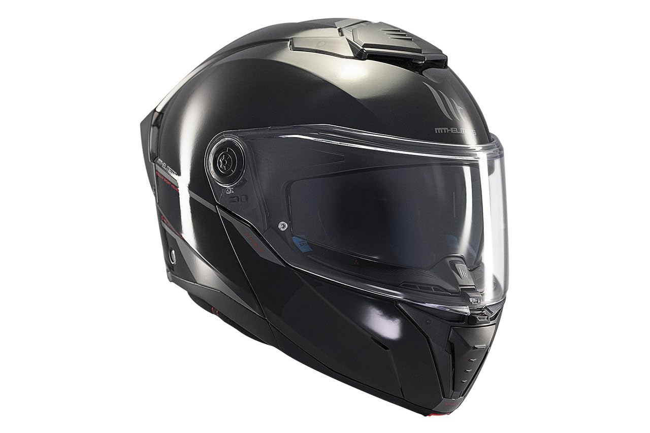 MT Helmets Atom 2 SV, Casco moto Modular Flip-Up, Visor Solar Retráctil, Interior Lavable, Preparado Intercomunicador UCS, Bloqueo frontal, Visor con posición Ventilación, Homologado ECE 22.06 & DOT