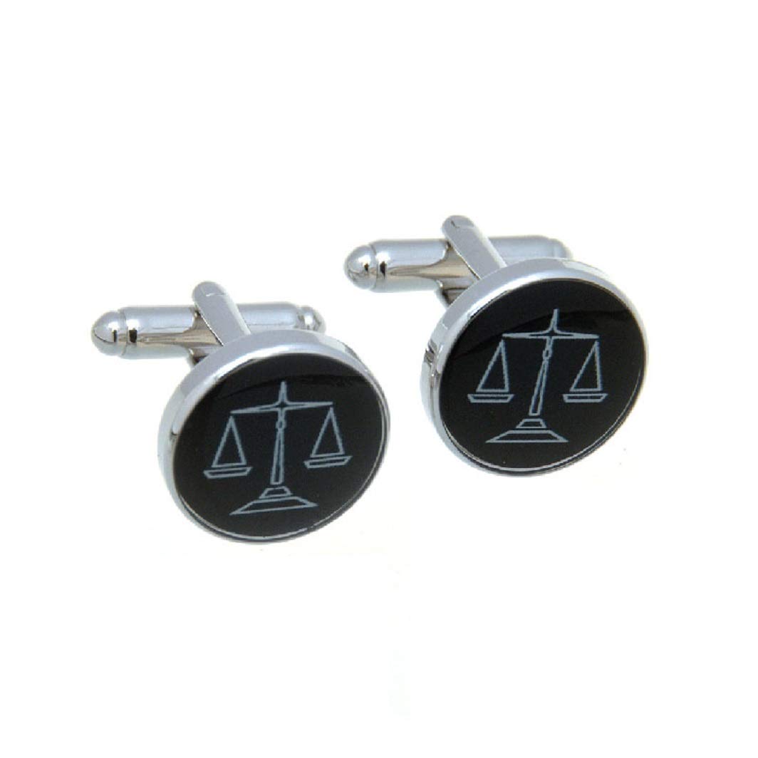mrcuff Law Scales of Justice Lawyer Attorney Pair Cufflinks in Presentation Gift Box & Polishing Cloth-picture-26