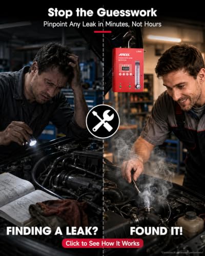 Image of ANCEL L3000 Digital Automotive Smoke Leak Detector with LED Pressure Gauge - EVAP System & Full-Vehicle Leak Tester for Gasoline and Diesel Engines, Professional Smoke Machine Tool