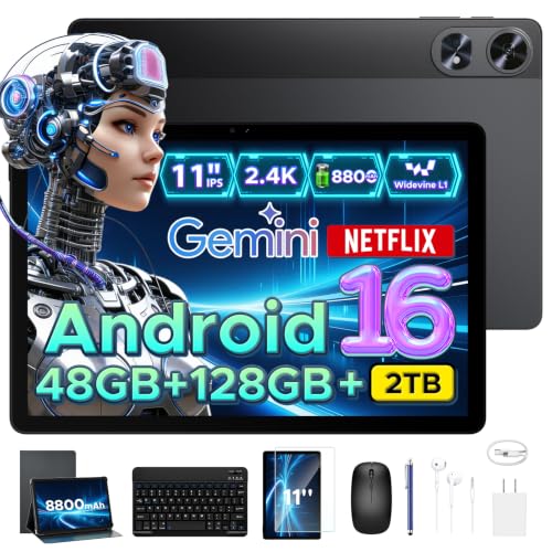 Amazon.co.jp: P11PRO Android16 11インチ 大画面 タブレット Gemini