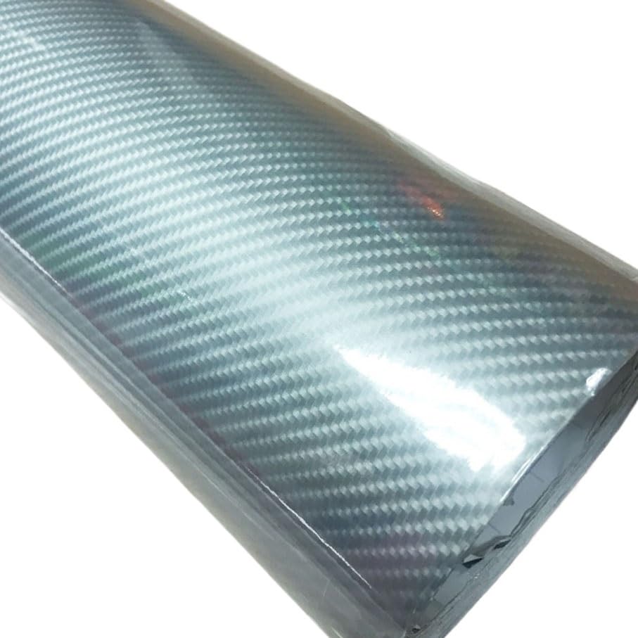 Taśma samoprzylepna winylowa Carbon Fibre, Folia winylowa do oklejania samochodów 5D z włókna węglowego wielokolorowa w wielu rozmiarach(5d Silver 4d,50CM X 300CM)