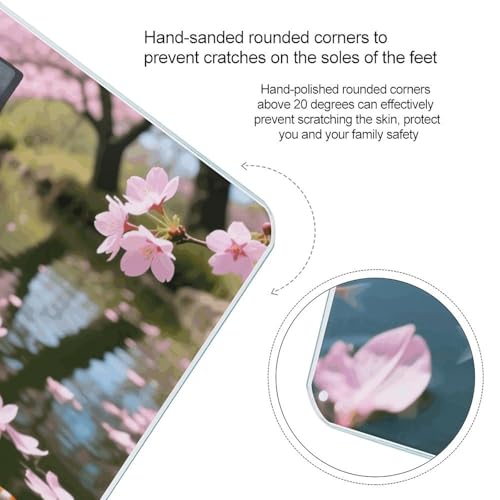 Báscula digital con plataforma de vidrio templado y diseño floral miniatura 4