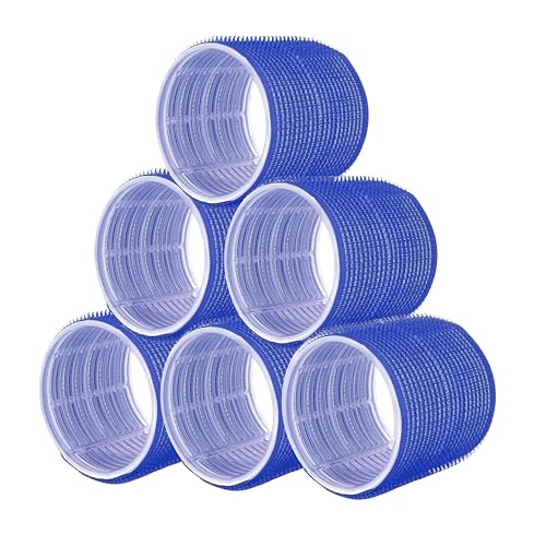PONIKS PROFESSIONAL Lockenwickler Groß Selbsthaftend Haarrollen 76mm Set 6 Stück & Klettwickler Haarwickler Groß Für Heatless Curls Dicke Rolle Locken Ohne Hitze Und Blowout Effekt