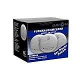 3er-Set Funkrauchmelder LM-101LG  Jucon, Feuermelder, geprüft nach EN 14604