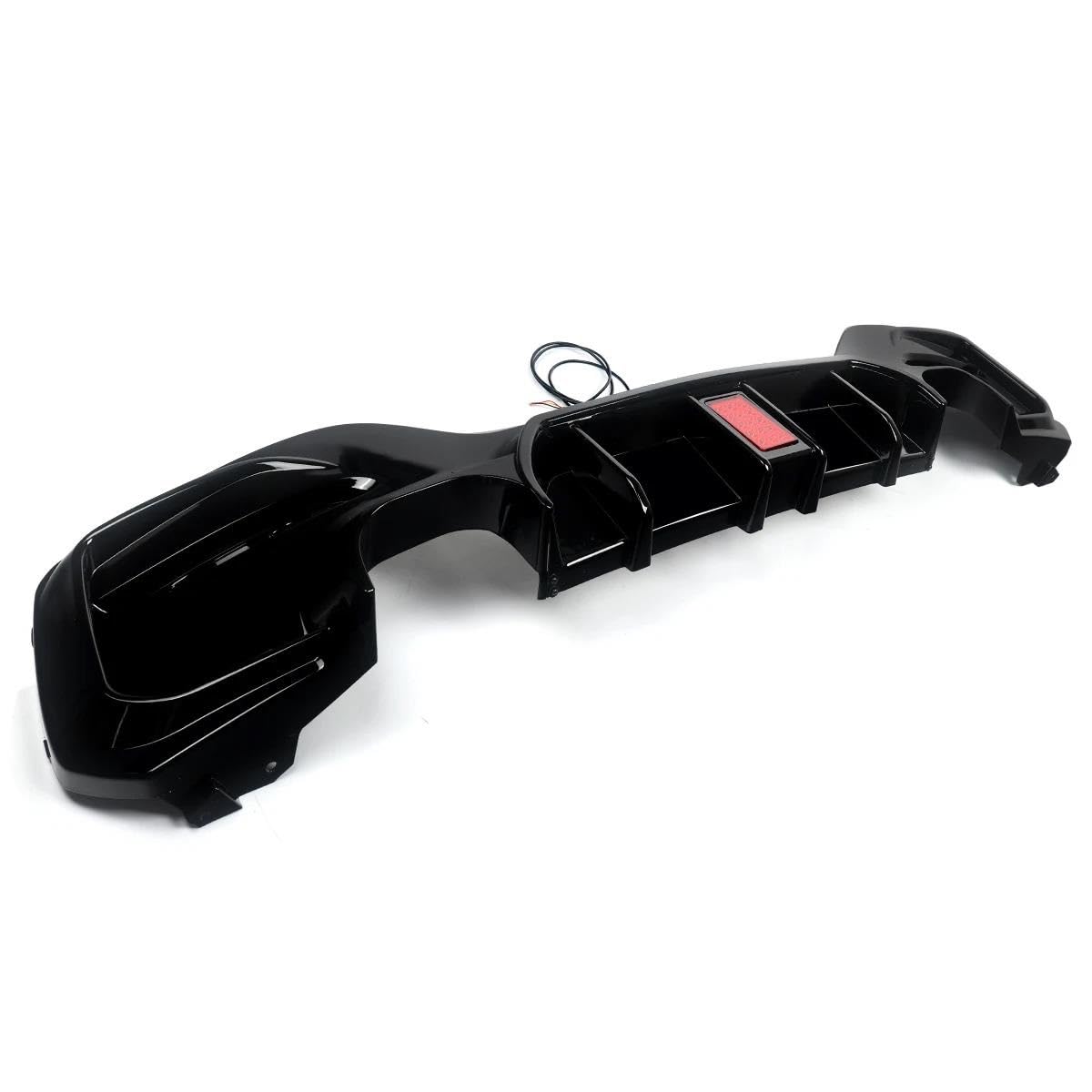 Voiture Queue Aile Becquet Diffuseur Lèvre Arrière pour BMW Série 1 F20 F21 135i 140i 2015–2018 Pare-Chocs avec Accessoires Feux Stop Voiture Aileron ArrièRe(Glossly Black)