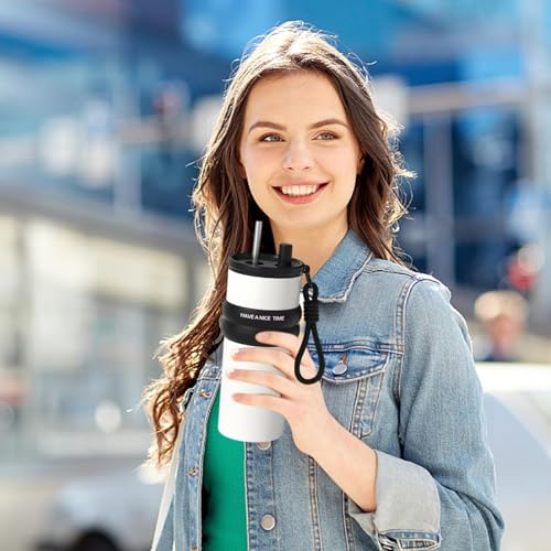 Genérico Termo Aislante para Agua - Taza De Café Con Capacidad Grande Y Pajita | Recipiente Antifugas De Agua 710ml, Botella Para Bebidas En Exteriores Y Transporte - imagen 2