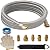 10 Feet High Pressure Braided Propane Hose Extension with Conversion Coupling 3/8" Flare to 1/2" Female NPT, 1/4" Male NPT, 1/8" NPT Male, 3/8" Male NPT, 3/8" Male Flare for BBQ Grill, Heater,Fire Pit