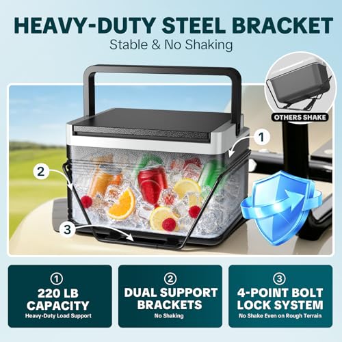 8L Golf Cart Ice Chest with Bracket