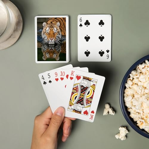 Lantern Press Tiger Reflection, 52 cartas de póker para adultos miniatura 2