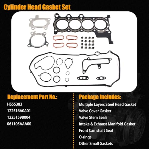 Image of AUCERAMIC 122516A0A01 Cylinder Head Gasket Set Fit for 2018-2022 Honda Accord 2016-2021 Civic 2017-2021 CR-V 1.5L L4 HS55383