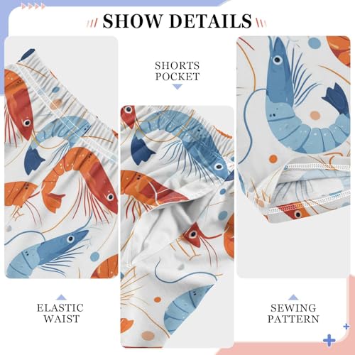 Vdsrup Cartoon Shrimps Pajama Pants Pajama Bottoms Soft Sleep Pjs Lounge Pants S4