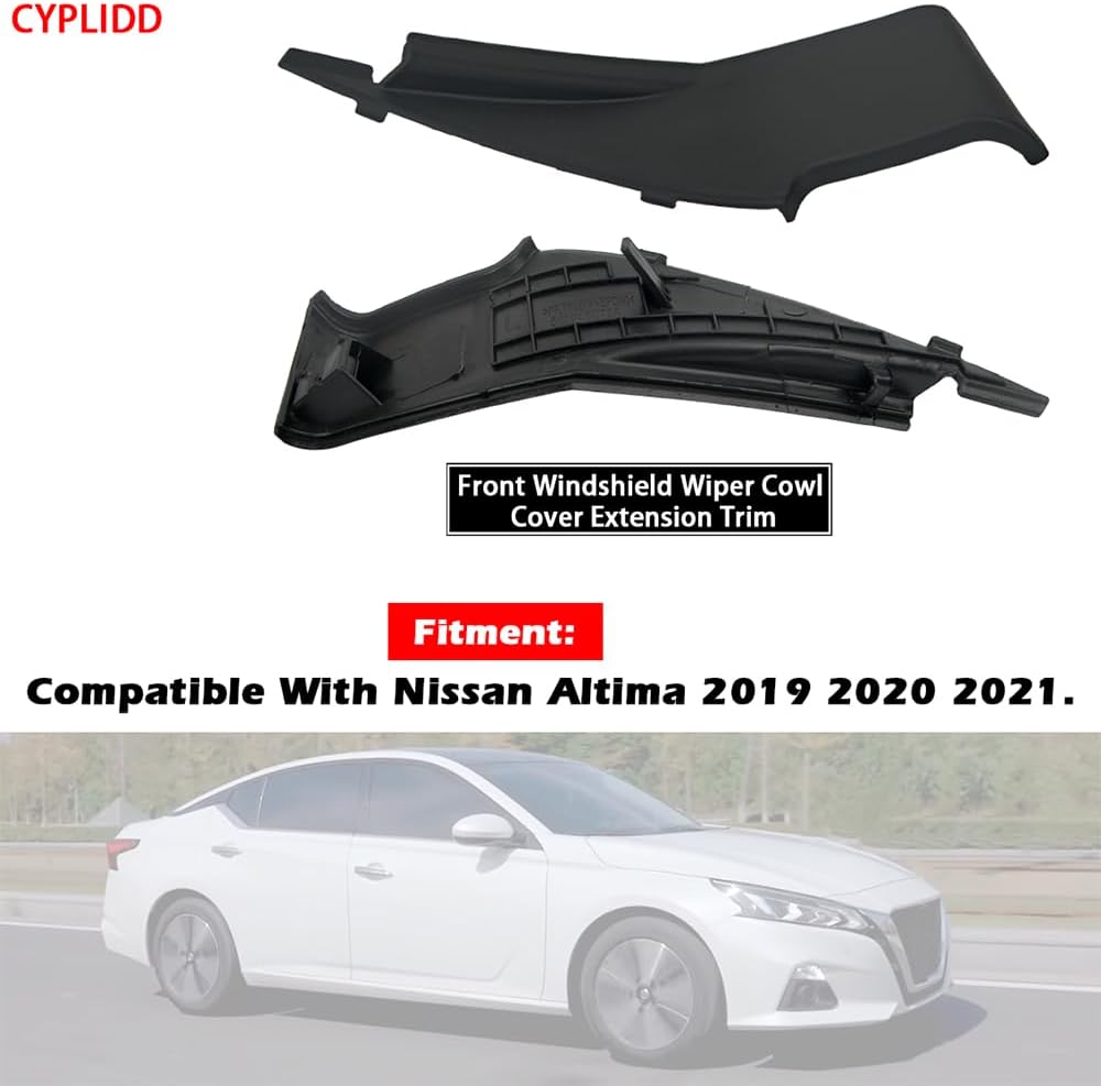 Front Windshield Wiper Cowls Cover Compatible with 2019-2021 Nissan Altima Replaces 668946CA0A 668956CA0A (Left and Right)