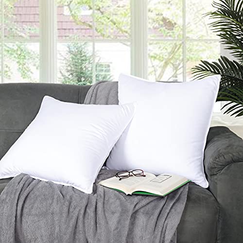 Set 2 Almohadas Cuadradas 71 cm de Poliéster Blanco