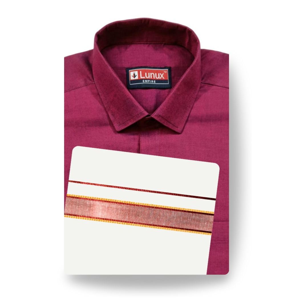 Men’s Empire Cotton Shirt with 2-Meter Dhoti Matching Combo Set