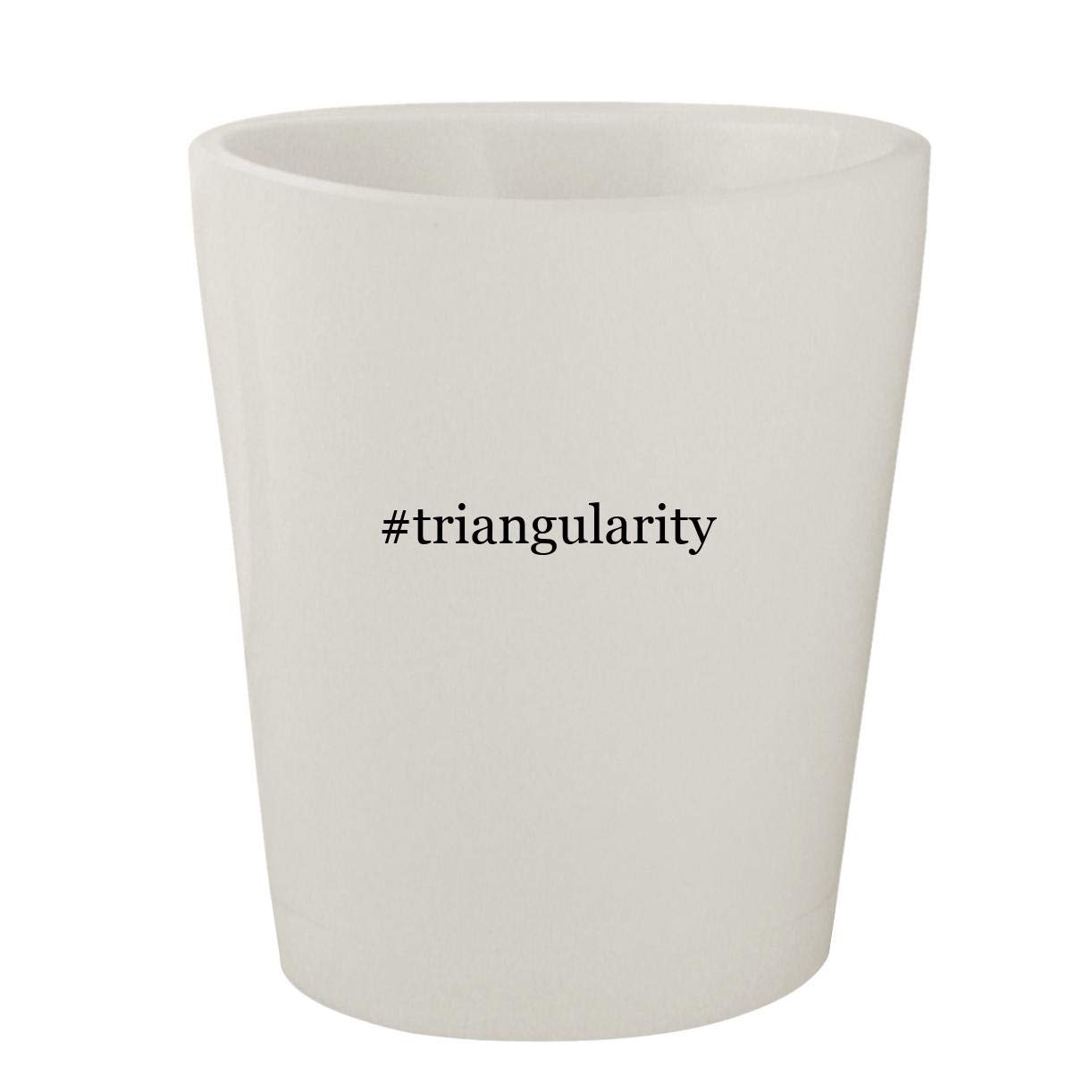 #triangularity - White Hashtag Ceramic 1.5oz Shot Glass