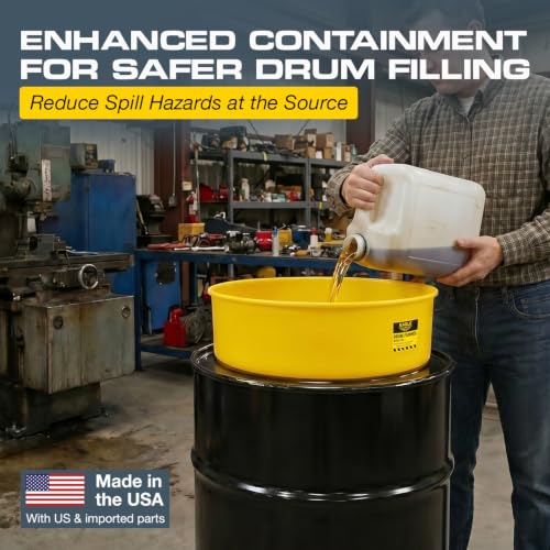Image of Eagle Drum Funnel /Cover Bundle for 30, 55 Gallon Drum, Yellow