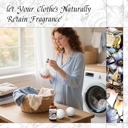 Image of HIQILI Fresh Linen Fragrance Oil for Laundry Dryer Balls - 5.07 Fl Oz | Long-Lasting Freshie Scents for Laundry and Essential Oils Diffuser, DIY Candle, Soap, Room Spray, Graduated Dropper Included