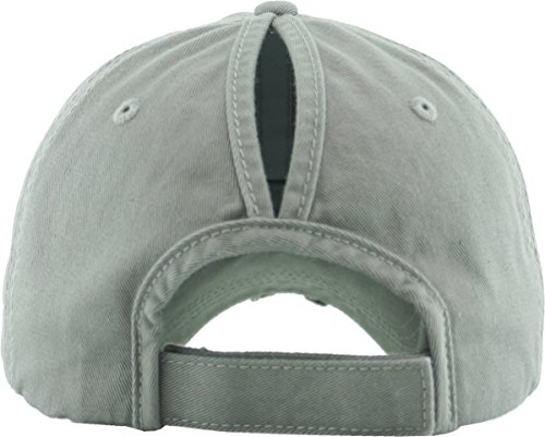 Image of Classic Plain Ponytail Messy High Bun Headwear Adjustable Cotton Trucker Mesh Glitter Hat Baseball Cap