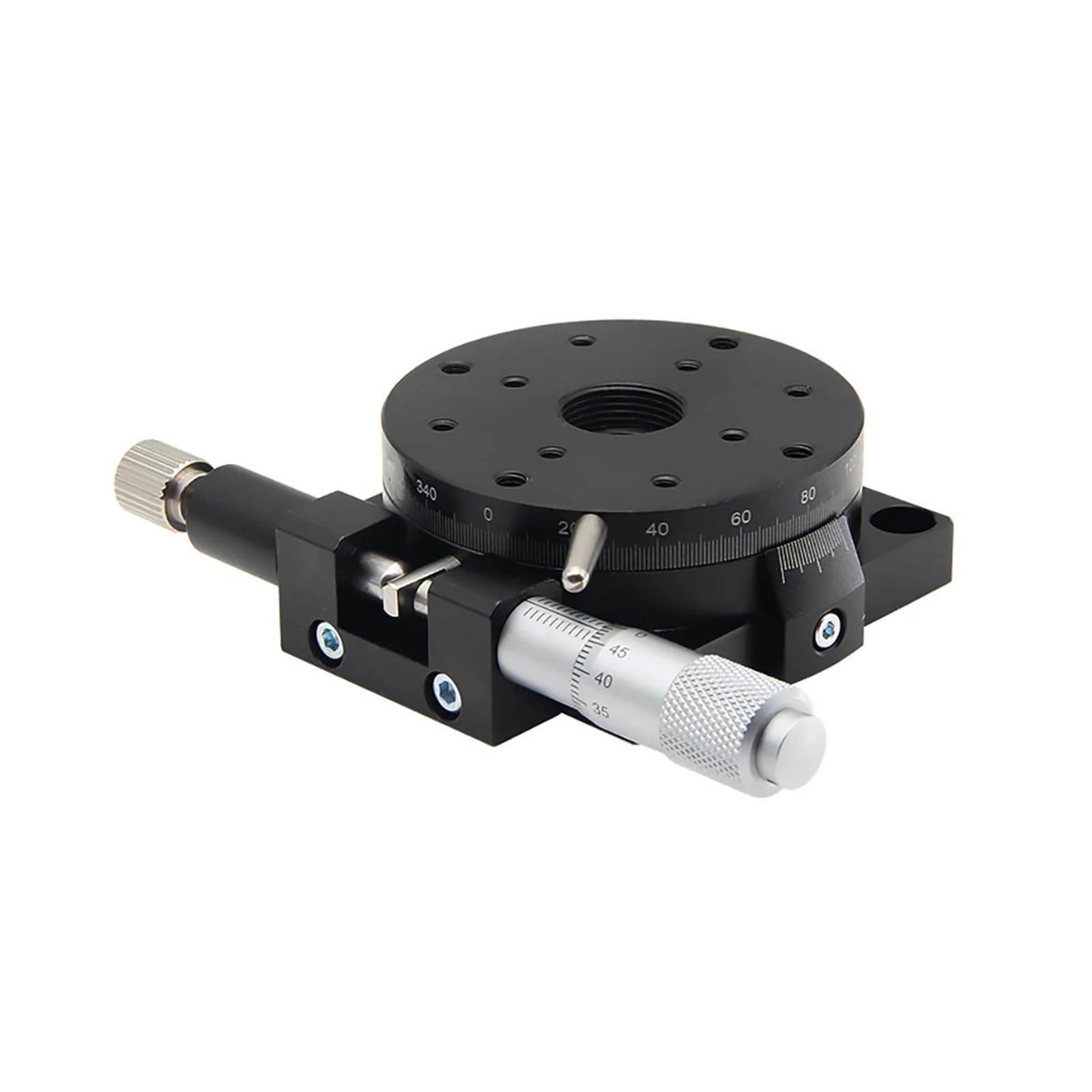 IGNVXMGKP Manual Rotating Platform 125mm 360 Degree, R Axis Sliding Stage Precision Bearing Linear Stage Load 49N 5kgf 125mm