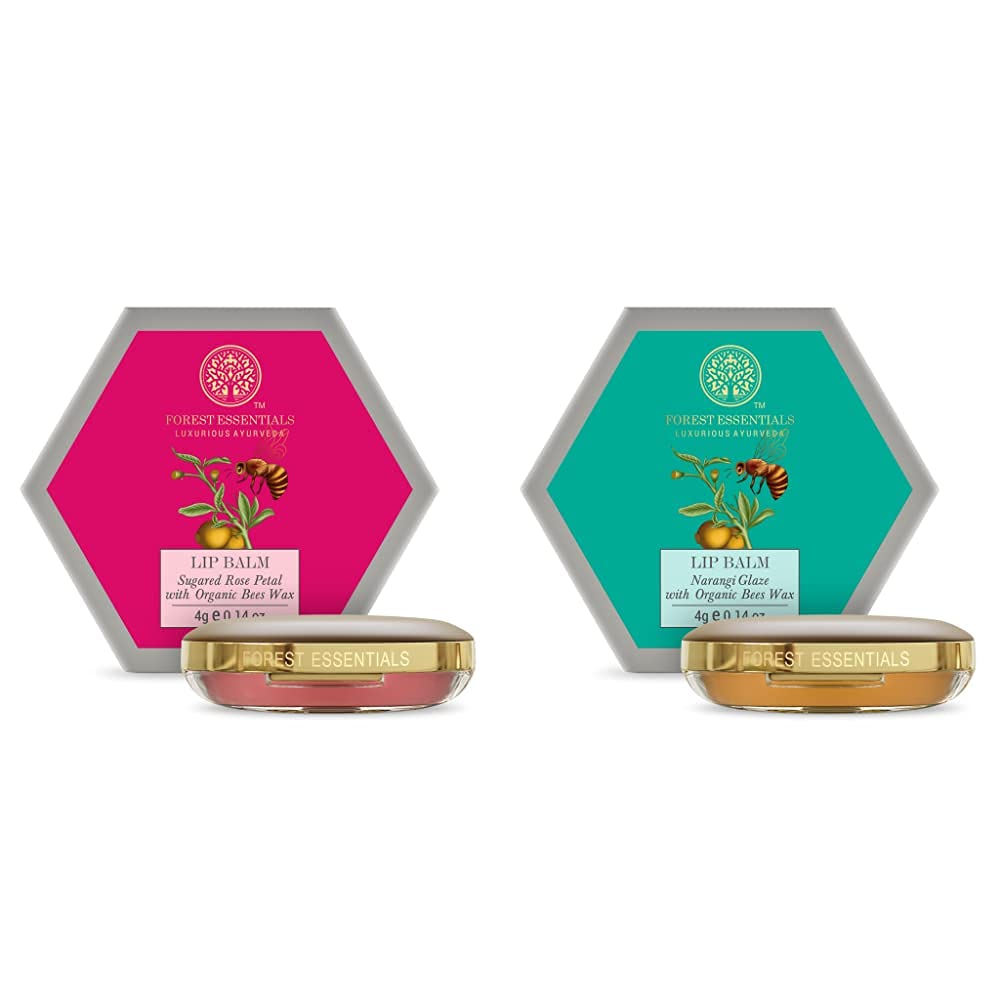 Forest Essentials Luscious Sugared Rose Petal Lip Balm, 4g & Forest essentials Luscious Lip Balm Narangi Glaze 4g-picture-39