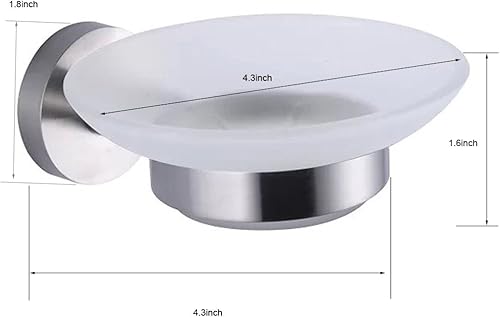 XVL Soporte de jabón de acero inoxidable montado en la pared, cepillado G502