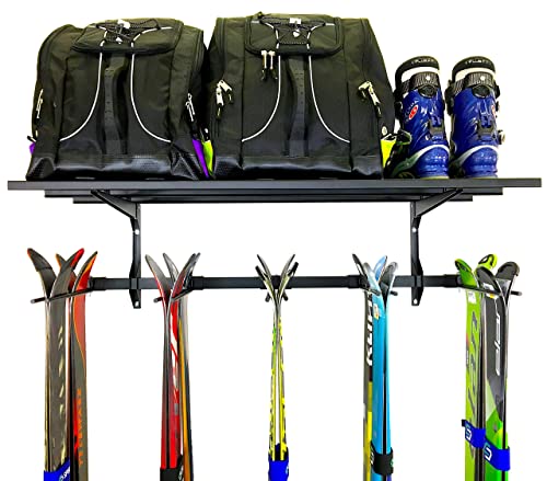 Ski Wall Organizer Rack And 2 Pack Of Carrying Straps Bundle #TOP3