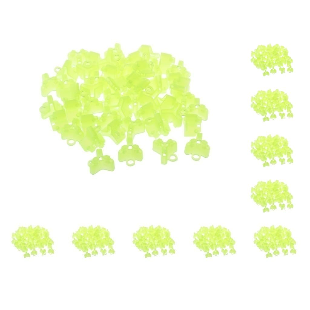 50 Pezzi Giallo Chiaro Plastica Pesca Treble Ami Coperture Protettive 1 cm