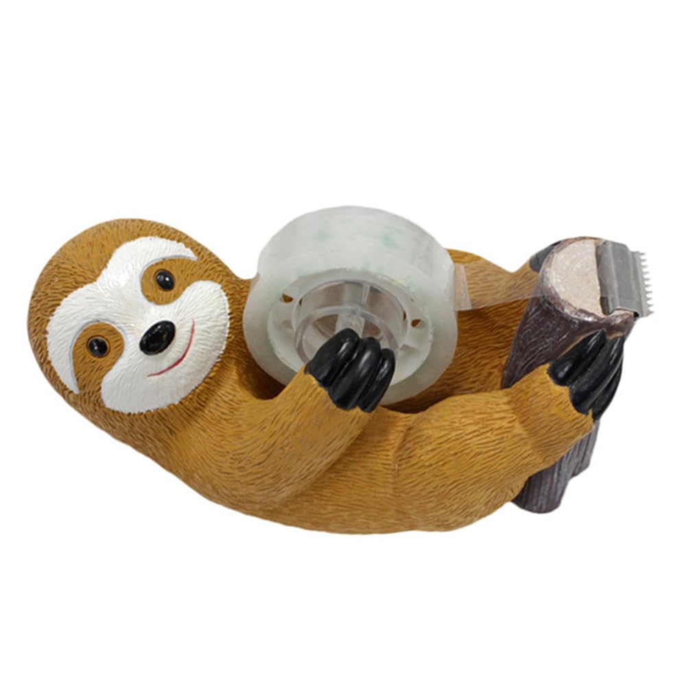 UPCSKDA Cute Sloth Tape Dispenser, Semi-Automatic, Animal Tape Dispenser, Resin, Tape Dispenser, Office, Schools, Home, Kids, Gifts, Novelty — image 1