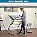 SD Studio Designs Triflex Drawing Table, Sit to Stand Up Adjustable Office Home Computer Desk, 35.25