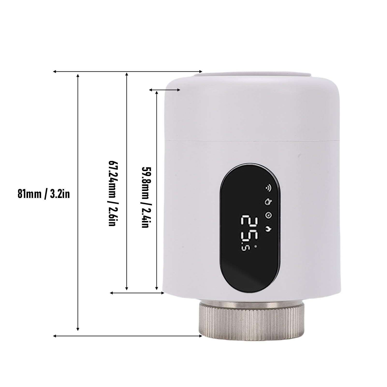 Haofy Válvula de Radiador con Termostato para el Hogar, TRV Compatible con 3.0 con Control Remoto de Aplicación Rango de Temperatura de 5 a 35 ℃ para Automatización del de