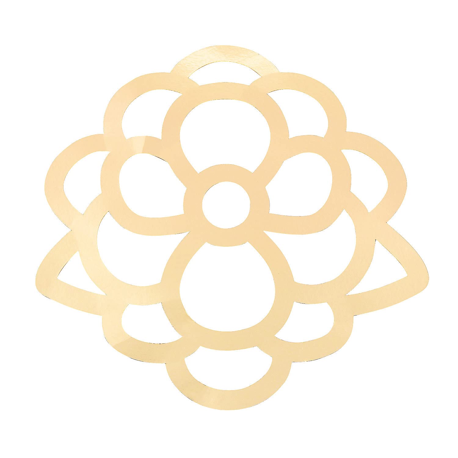 Fun Express Gold Laser-Cut Floral Chargers, 24 Pieces