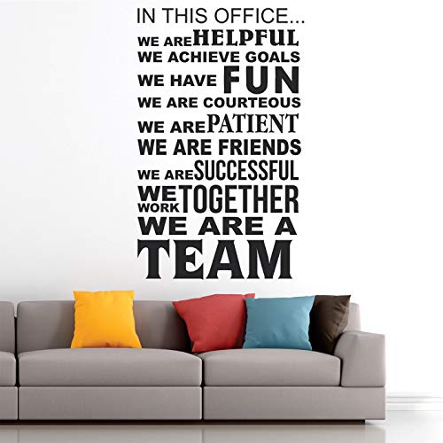 Image of StickMe 'Team- Work Together - Office - Inspirational - Motivational - Quotes - Wall Sticker ' -SM591 (Multi Colour, Vinyl - 60cm X 100 cm)-Self-Adhesive