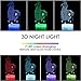 Koyya Llama 3D Night Light Toys Gifts for Kids Changeable LED Desk Table Lamp 3D Illusion Light - USB Power/7 Colors Changing/Touch Switch……